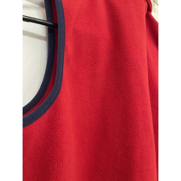CAT Heavy Equipment Women's Full Zip-Up Vest Red Fleece Size: Lg 14/16 Workwear - Picture 5 of 11